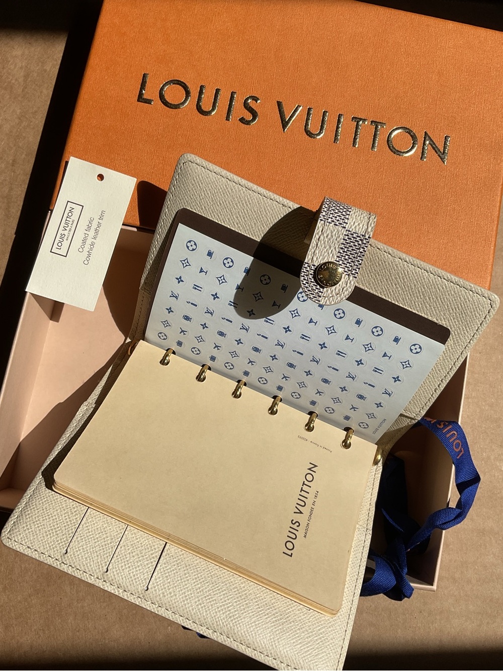 ✅LV AUTHENTIC AZUR UNISEX AGENDA PM SIZE LOUIS VUITTON BOXSET - Picture 7 of 7